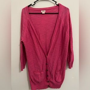 Oversized Pink Cardigan